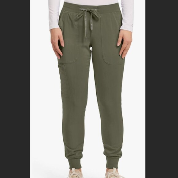 NEW Med Couture Jogger Scrub Pants – Olive Green | Stretch | Never Worn - Picture 1 of 1